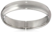 Men's 10k White Gold Traditional Plain Wedding Band (4 mm)