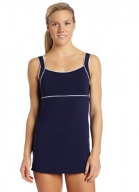 Speedo Women's Speedo Women'S Aquatic Endurance+ Piped Sheath Dress Swimsuit