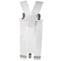 Clip-On Suspenders In White