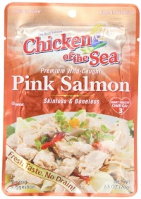 Chicken of the Sea Premium Skinless & Boneless Pink Salmon, 2.5 oz.  (Pack of 12)