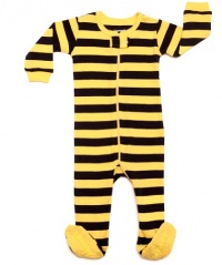 Leveret Footed Bee Striped Pajama Sleeper 100% Cotton (Size 6M-5T) *June 2013*