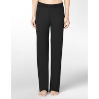 Calvin Klein Women's Savoy Ribbed Modal Pajama Pant, Black, Large