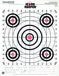 Champion Score Keeper Fluorescent Orange Bull 100-yard Sight-In Rifle Target (Pack of 12)