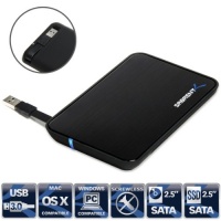 Sabrent USB 3.0 To 2.5-Inch Sata Aluminum Hard Drive Enclosure Black (BK-21OS2)