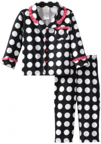 ABSORBA Baby-Girls Infant Dot Pajama Set, Black/White, 24 Months