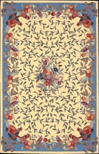 Nourison Country Heritage H358 3'6 x 5'6 Yellow Area Rug