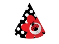 Creative Converting Ladybug Fancy Birthday Party Hats, 8-Count