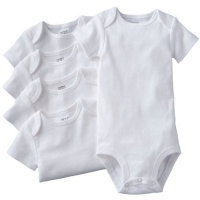 Carter's Unisex-Baby 5-Pack Short Sleeve Bodysuits - White - 12M