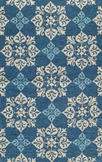 Veranda Collection VERANVR-29BLU5080 Area Rug, 5 by 8-Feet