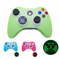 GREEN GLOW in DARK Xbox 360 Game Controller Silicone Case Skin Protector Cover (Many Colors Available)