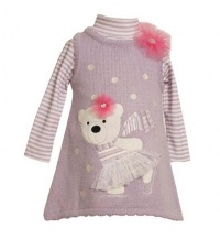 Bonnie Baby Infant Girls 2-Pc Lavender Jumper, 3-6 Months