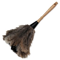 Wilen Professional H28218 Feather Duster, 18 in., With Hardwood Handle/Gray Ostrich Feathers