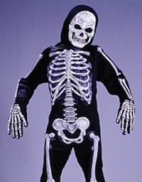 Totally Skelebones Child Costume -Medium 8-10 (Black/White)