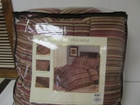 Charter Club Damask Stripe 500 TC Standard Pillowcases Ruby Red