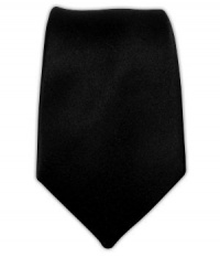 Wool Skinny Solid Black Tie