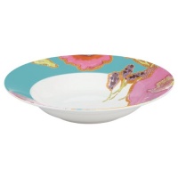 Lenox Floral Fusion Aqua Pasta/Rim Soup Bowl