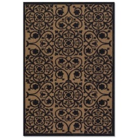 Couristan 5781/0010 URBANE Lafayette 90-Inch by 129-Inch Polypropylene Area Rug, Tan/Charcoal