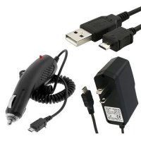 LG Optimus S (Sprint) Combo Rapid Car Charger + Home Wall Charger + USB Data Charge Sync Cable for LG Optimus S (Sprint)