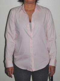 Jones New York Women's Pale Pink Long Sleeve Easy Care Shirt Size Medium