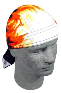 ZANheadgear Flydanna 100 Percentage Cotton Airbrushed Flames Road Hog Bandanna