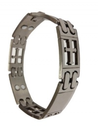 Dynamis jewelry 3 Cross Magnetic Stainless Steel Bracelet