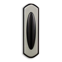 Heath Zenith SL-6203-BK Wireless Battery Operated Push Button, Black and Satin Nickel Finish