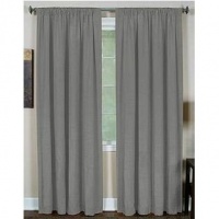 Elrene Home Cachet 3 in 1 Faux Silk 52x95 Silver Window Interlined Panel