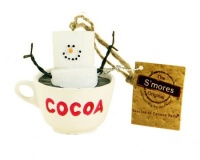 2.5 Chocolate Shop S'Mores Marshmallow Character Hot Cocoa Christmas Ornament