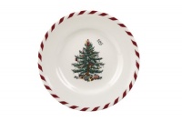 Spode Christmas Tree Peppermint Canape Plate, 6-1/2-Inch, Set of 4