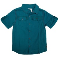 Sean John Boys 12-24 Months Cargo Woven Shirt (18M, Teal)