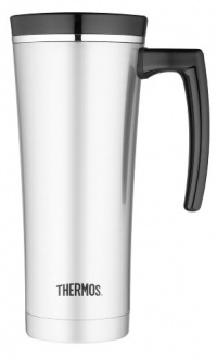 Thermos 16-Ounce Vacuum Insulated Travel Mug, Black