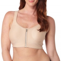 Playtex Women's Play Zip Zip Hooray Wirefree Racerback Bra, Nude, Large