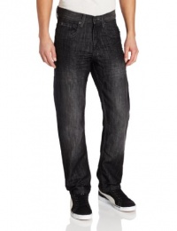 Southpole Men's Sand Blast Washed Denim With High Thigh Crinkles