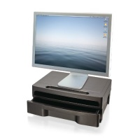 Officemate 2200 Series Monitor Stand with Drawer, Black (22502)