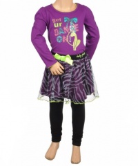 Baby Phat Get Ur Dance On 2-Piece Outfit - black/purple, 4t