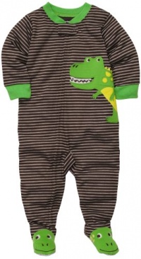 Carter's Baby Boys 1-pc L/S Footed - Dino Stripe