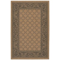 Couristan Recife Garden Lattice Indoor/Outdoor Area Rug - Cocoa/Black Size - 2.3 x 7.10 ft. Runner