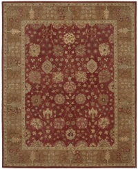 Area Rug 2x4 Rectangle Traditional Brick Color - Nourison Heritage Hall Collection