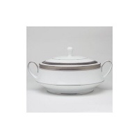 Noritake Crestwood Platinum Covered Vegetable Bowl