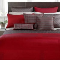 Hotel Collection Frame Lacquer Standard Sham Frame Corded (Deep Red)