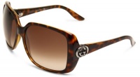 Gucci Women's 3166/S Rectangle Sunglasses,Havana Frame/Brown Gradient Lens,One Size