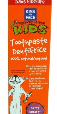 Kiss My Face Kids Berry Smart Fluoride Free Toothpaste, 4 Ounce Tubes (Pack of 6)