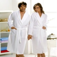 Luxury Hotel / Spa Collection - Waffle Weave Bathrobe, 100% Genuine Turkish Cotton, Unisex - size L / XL