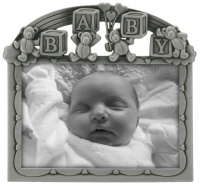 Malden Rainbow Baby Blocks Pewter Metal Picture Frame, 4 by 6-Inch