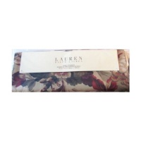 Lauren Ralph Lauren Cliffwoods Floral Table Linens / Table Runner 15 x 72 Fall Holiday Wine, Plum, Green, Ivory