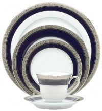 Noritake Crestwood Cobalt Platinum 20-Piece Dinnerware Place Setting, Service for 4