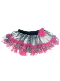 Baby Girl Black and Pink Print Tutu Skirt with Cotton Lining by Baby Starters - Black - 9 Mths / 16-20 Lbs