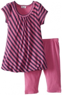 Splendid Littles Baby-Girls Newborn French Stripe Bubble Tunic Set, Parfait, 6-12 Months