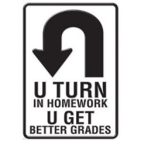 Argus Poster: U Turn In Homework; no. T-A67258