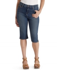 Levi's petite shorts feature a slimming fit and a vintage-inspired wash that looks perfect with peasant tops and other warm-weather styles. (Clearance)